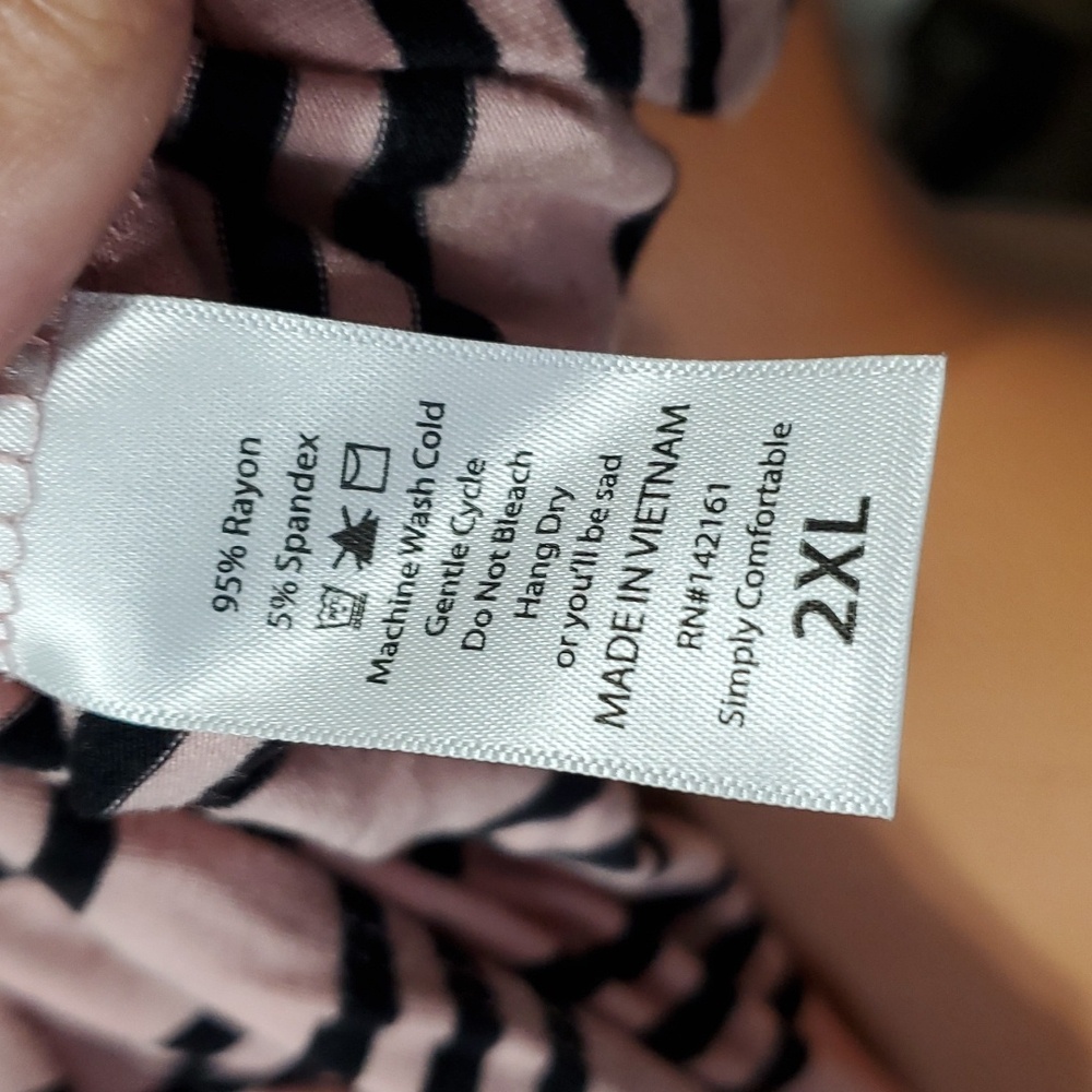 LuLaRoe striped t shirt dress size 2XL NWOT - Picture 6 of 6